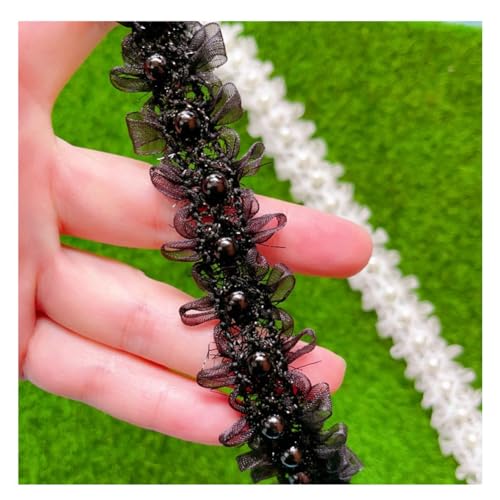 Yurosiay 10 Yard Organza Perlen Spitzenborte 2.5cm Plissee Organza Borte Mit Perlen Elegant Geflochtene Perlen Spitzenbesatz Rüschenborte Organza Perlenborte Perlen Spitzenband Zum Nähen Schwarz Yurosiay 10 Yard Organza Perlen Spitzenborte 2.5cm Plissee Organza Borte Mit Perlen Elegant Geflochtene Perlen Spitzenbesatz Rüschenborte Organza Perlenborte Perlen Spitzenband Zum Nähen Schwarz von Yurosiay