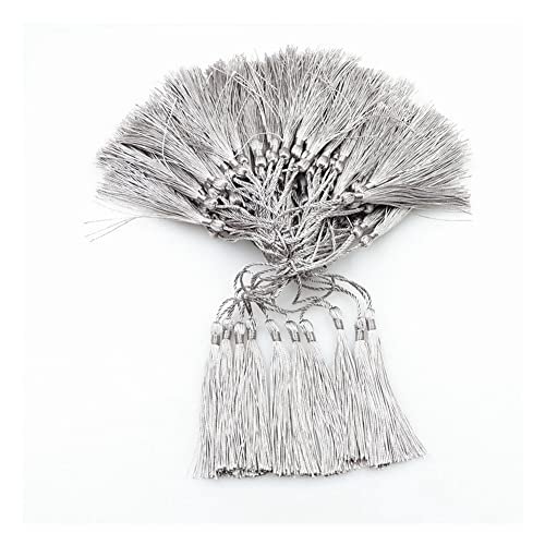 Yurosiay 100 Stück 13cm Seide Quaste Handgefertigte Quasten Anhänger Quasten Basteln Lesezeichen Quasten Mini Tassel mit Kordel Schlaufen für Schmuckherstellung DIY Bastelzubehör Grau Yurosiay 100 Stück 13cm Seide Quaste Handgefertigte Quasten Anhänger Quasten Basteln Lesezeichen Quasten Mini Tassel mit Kordel Schlaufen für Schmuckherstellung DIY Bastelzubehör Grau von Yurosiay