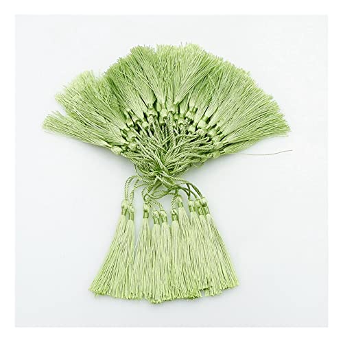 Yurosiay 100 Stück 13cm Seide Quaste Handgefertigte Quasten Anhänger Quasten Basteln Lesezeichen Quasten Mini Tassel mit Kordel Schlaufen für Schmuckherstellung DIY Bastelzubehör Hellgrün Yurosiay 100 Stück 13cm Seide Quaste Handgefertigte Quasten Anhänger Quasten Basteln Lesezeichen Quasten Mini Tassel mit Kordel Schlaufen für Schmuckherstellung DIY Bastelzubehör Hellgrün von Yurosiay