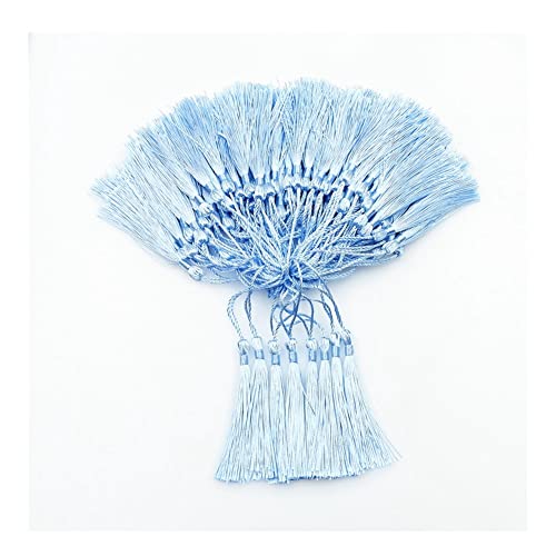 Yurosiay 100 Stück 13cm Seide Quaste Handgefertigte Quasten Anhänger Quasten Basteln Lesezeichen Quasten Mini Tassel mit Kordel Schlaufen für Schmuckherstellung DIY Bastelzubehör Himmelblau Yurosiay 100 Stück 13cm Seide Quaste Handgefertigte Quasten Anhänger Quasten Basteln Lesezeichen Quasten Mini Tassel mit Kordel Schlaufen für Schmuckherstellung DIY Bastelzubehör Himmelblau von Yurosiay