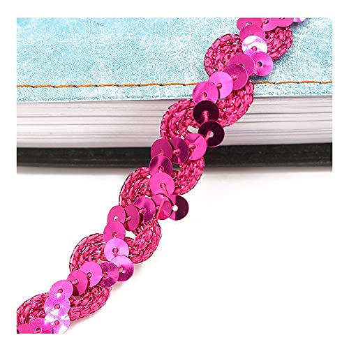Yurosiay 10m×1.5cm Paillettenband Glänzende Geflochten Paillettenborte Wellig Dekoband Pailletten Zierband Bunt Paillettenband zum Aufnähen Paillettenbesatz für DIY Nähen Handwerk Rosarot Yurosiay 10m×1.5cm Paillettenband Glänzende Geflochten Paillettenborte Wellig Dekoband Pailletten Zierband Bunt Paillettenband zum Aufnähen Paillettenbesatz für DIY Nähen Handwerk Rosarot von Yurosiay