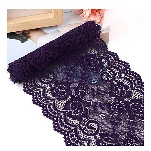 Yurosiay 15cm x 2m Spitzenborte Elastizität Spitzenband Vintage Spitzen Stickerei Zierband Blumen Spitzenbordüre Breit Spitzenbesatz zum Nähen Dekoband Spitzen für Kleidung Basteln Dunkellila Yurosiay 15cm x 2m Spitzenborte Elastizität Spitzenband Vintage Spitzen Stickerei Zierband Blumen Spitzenbordüre Breit Spitzenbesatz zum Nähen Dekoband Spitzen für Kleidung Basteln Dunkellila von Yurosiay