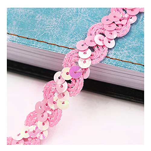 Yurosiay 15m×1.5cm Paillettenband Glänzende Geflochten Paillettenborte Wellig Dekoband Pailletten Zierband Bunt Paillettenband zum Aufnähen Paillettenbesatz für DIY Nähen Handwerk Rosa Yurosiay 15m×1.5cm Paillettenband Glänzende Geflochten Paillettenborte Wellig Dekoband Pailletten Zierband Bunt Paillettenband zum Aufnähen Paillettenbesatz für DIY Nähen Handwerk Rosa von Yurosiay