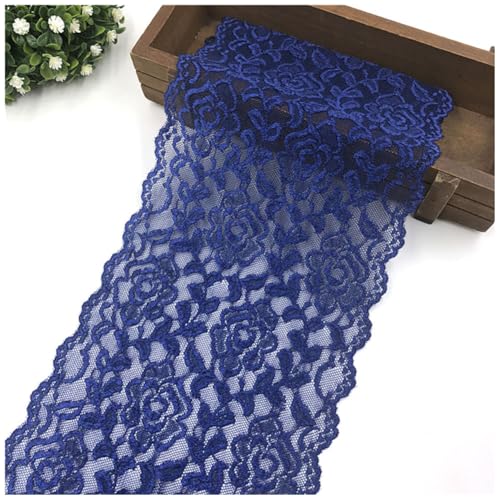 Yurosiay 18 cm x 1 Yard dekorativer Spitzenstoff Spitzenborte Spitzenband elastische Spitze Für Dessous Nähen DIY Basteln Hochzeit Weihnachtsdekorationen Navy blau Yurosiay 18 cm x 1 Yard dekorativer Spitzenstoff Spitzenborte Spitzenband elastische Spitze Für Dessous Nähen DIY Basteln Hochzeit Weihnachtsdekorationen Navy blau von Yurosiay