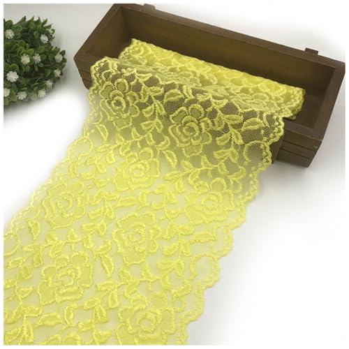 Yurosiay 18 cm x 1 Yard dekorativer Spitzenstoff Spitzenborte Spitzenband elastische Spitze Für Dessous Nähen DIY Basteln Hochzeit Weihnachtsdekorationen gelb Yurosiay 18 cm x 1 Yard dekorativer Spitzenstoff Spitzenborte Spitzenband elastische Spitze Für Dessous Nähen DIY Basteln Hochzeit Weihnachtsdekorationen gelb von Yurosiay
