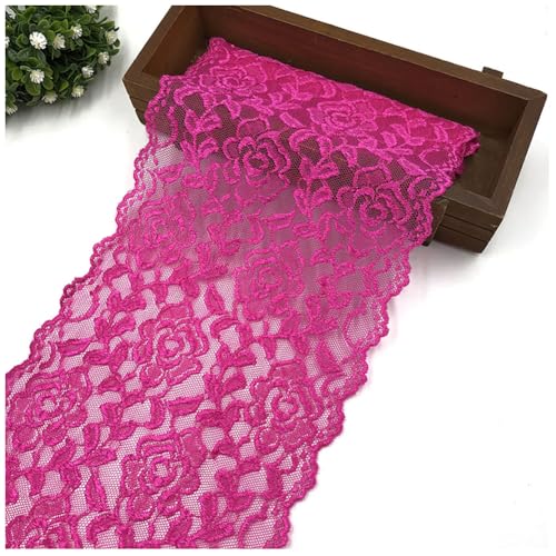 Yurosiay 18 cm x 1 Yard dekorativer Spitzenstoff Spitzenborte Spitzenband elastische Spitze Für Dessous Nähen DIY Basteln Hochzeit Weihnachtsdekorationen rosarot Yurosiay 18 cm x 1 Yard dekorativer Spitzenstoff Spitzenborte Spitzenband elastische Spitze Für Dessous Nähen DIY Basteln Hochzeit Weihnachtsdekorationen rosarot von Yurosiay