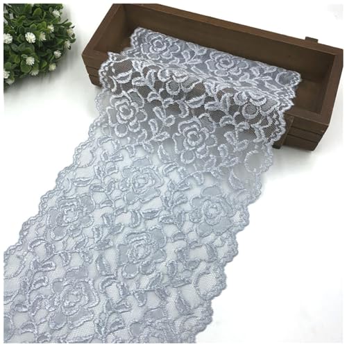 Yurosiay 18 cm x 2 Yard dekorativer Spitzenstoff Spitzenborte Spitzenband elastische Spitze Für Dessous Nähen DIY Basteln Hochzeit Weihnachtsdekorationen grau Yurosiay 18 cm x 2 Yard dekorativer Spitzenstoff Spitzenborte Spitzenband elastische Spitze Für Dessous Nähen DIY Basteln Hochzeit Weihnachtsdekorationen grau von Yurosiay
