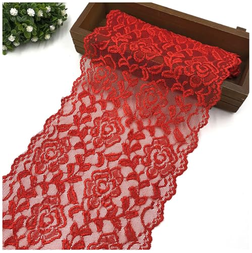 Yurosiay 18 cm x 2 Yard dekorativer Spitzenstoff Spitzenborte Spitzenband elastische Spitze Für Dessous Nähen DIY Basteln Hochzeit Weihnachtsdekorationen groß Rot Yurosiay 18 cm x 2 Yard dekorativer Spitzenstoff Spitzenborte Spitzenband elastische Spitze Für Dessous Nähen DIY Basteln Hochzeit Weihnachtsdekorationen groß Rot von Yurosiay