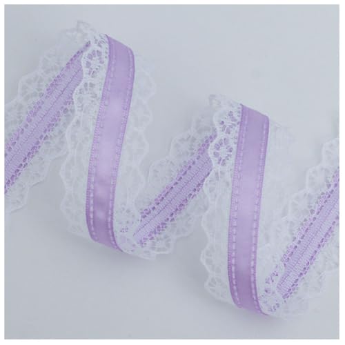 Yurosiay 2 Rollen Spitzenband, 3cm x 10m, Vintage-Spitzenband für Hochzeit, Blumen, Nähen, Floral, Party, Dekoration, Geschenkpapier Spitzenband Violett Yurosiay 2 Rollen Spitzenband, 3cm x 10m, Vintage-Spitzenband für Hochzeit, Blumen, Nähen, Floral, Party, Dekoration, Geschenkpapier Spitzenband Violett von Yurosiay
