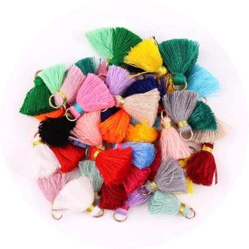 Yurosiay 30 Stück Mini Quasten Bunte Quasten-Charms klein Tassel Anhänger zum Basteln Fransen Troddeln für DIY Craft Schmuck Ohrring Basteln, Armbänder, Schlüsselanhänger Yurosiay 30 Stück Mini Quasten Bunte Quasten-Charms klein Tassel Anhänger zum Basteln Fransen Troddeln für DIY Craft Schmuck Ohrring Basteln, Armbänder, Schlüsselanhänger von Yurosiay