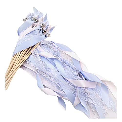 Yurosiay 30 Stück Wedding Wands Glöckchen Hochzeit Zauberstäbe Mit Buntes Satinband Weiße Spitze Luftschlangen Hochzeit Feenstäbe Glücksstäbe Hochzeit Seidenfeenstab für Hochzeiten Party Blau Yurosiay 30 Stück Wedding Wands Glöckchen Hochzeit Zauberstäbe Mit Buntes Satinband Weiße Spitze Luftschlangen Hochzeit Feenstäbe Glücksstäbe Hochzeit Seidenfeenstab für Hochzeiten Party Blau von Yurosiay