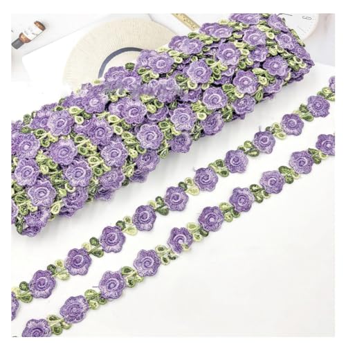 Yurosiay 3Yard Blumen Spitzenborte 2cm Breite Rosenstickerei Spitzenbordüre Polyester Blumen Spitzenband Bestickt Blumenborte Zum Nähen Zierband Spitze für DIY Handwerk Kleidung Dekor Lila Yurosiay 3Yard Blumen Spitzenborte 2cm Breite Rosenstickerei Spitzenbordüre Polyester Blumen Spitzenband Bestickt Blumenborte Zum Nähen Zierband Spitze für DIY Handwerk Kleidung Dekor Lila von Yurosiay