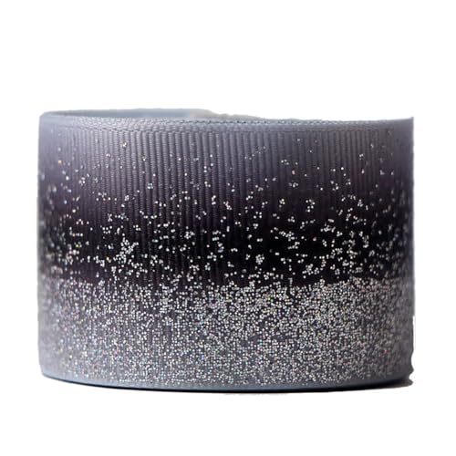 Yurosiay 5 Yard Glitzer Ripsband 38mm Breite Bunt Farbverlauf Ripsband Glänzende Dekoband Stoffband DIY Schleifenband Geschenkbänder Weihnachtsbänder Breit Ripsband zum Nähen Handwerk Schwarz Yurosiay 5 Yard Glitzer Ripsband 38mm Breite Bunt Farbverlauf Ripsband Glänzende Dekoband Stoffband DIY Schleifenband Geschenkbänder Weihnachtsbänder Breit Ripsband zum Nähen Handwerk Schwarz von Yurosiay