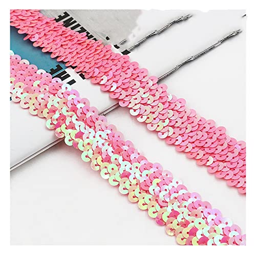 Yurosiay 5 Yard×3cm Elastische Paillettenborte 3 Reihen Glänzendes Breit Paillettenband Bunt Paillettenbesatz Paillettenband Zum Aufnähen Stretch Glitzer Dekoband für DIY Handwerk Dunkelpink Yurosiay 5 Yard×3cm Elastische Paillettenborte 3 Reihen Glänzendes Breit Paillettenband Bunt Paillettenbesatz Paillettenband Zum Aufnähen Stretch Glitzer Dekoband für DIY Handwerk Dunkelpink von Yurosiay