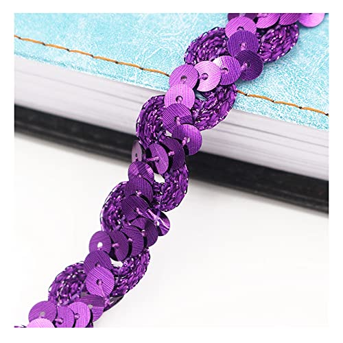 Yurosiay 5m×1.5cm Paillettenband Glänzende Geflochten Paillettenborte Wellig Dekoband Pailletten Zierband Bunt Paillettenband zum Aufnähen Paillettenbesatz für DIY Nähen Handwerk Dunkellila Yurosiay 5m×1.5cm Paillettenband Glänzende Geflochten Paillettenborte Wellig Dekoband Pailletten Zierband Bunt Paillettenband zum Aufnähen Paillettenbesatz für DIY Nähen Handwerk Dunkellila von Yurosiay
