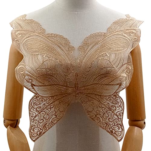 Yurosiay Damen Spitzenkragen Hohler Bestickte Spitze Kragen Einsatzkragen Spitzen Falscher Kragen Spitze Spitzenkragen Zum Aufnähen Stickerei Spitze Applikation für Kleid DIY Gold Yurosiay Damen Spitzenkragen Hohler Bestickte Spitze Kragen Einsatzkragen Spitzen Falscher Kragen Spitze Spitzenkragen Zum Aufnähen Stickerei Spitze Applikation für Kleid DIY Gold von Yurosiay
