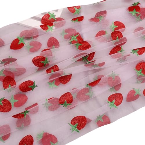 Yurosiay Erdbeer Tüllstoff 160×200cm Glitzer Rote Erdbeere Tüll Dekostoff DIY Tüllstoff Meterware Niedlich Erdbeer Tüll Netzstoff Tüllband Tüll Stoff Zum Nähen für Tutu Kleider Handwerk Rosa Yurosiay Erdbeer Tüllstoff 160×200cm Glitzer Rote Erdbeere Tüll Dekostoff DIY Tüllstoff Meterware Niedlich Erdbeer Tüll Netzstoff Tüllband Tüll Stoff Zum Nähen für Tutu Kleider Handwerk Rosa von Yurosiay
