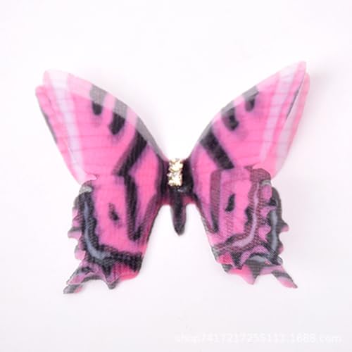 Yurosiay Künstliche Schmetterlinge Nähen Applikationen Bestickt Doppelschicht Organza Schmetterling Aufnäher Patches für DIY Handwerk Kleid Kleidung Gardine Tischtuch Taschen Schal 64# 100 Stück von Yurosiay