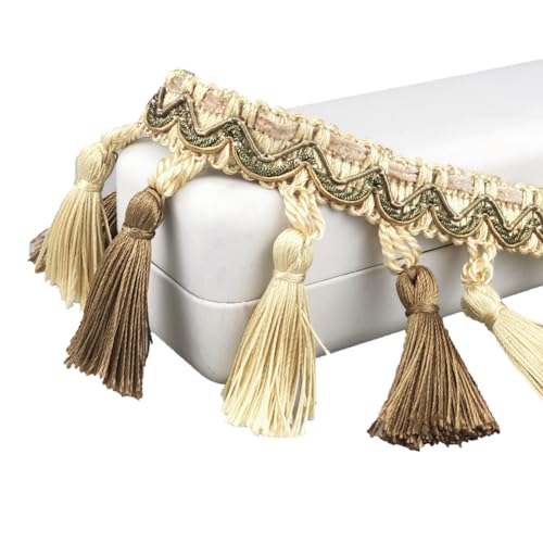Yurosiay Quasten Spitzenband Fransenborte Spitzenbordüre Zierband Spitzenborte Spitzenbesatz Häkelspitze für DIY Kostüme Bekleidung Vorhang Kleidung Tischdecke Hochzeit 7,5 cm Breit Beige1# 3M Yurosiay Quasten Spitzenband Fransenborte Spitzenbordüre Zierband Spitzenborte Spitzenbesatz Häkelspitze für DIY Kostüme Bekleidung Vorhang Kleidung Tischdecke Hochzeit 7,5 cm Breit Beige1# 3M von Yurosiay