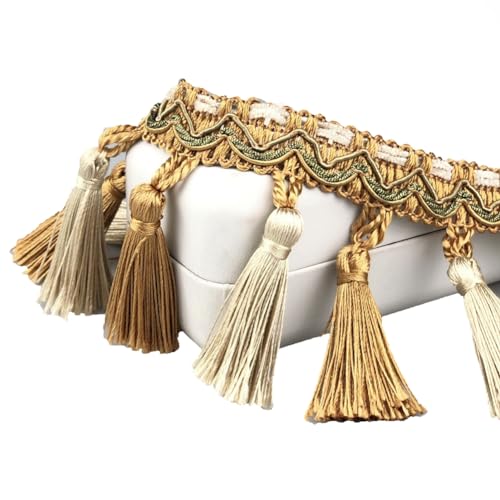 Yurosiay Quasten Spitzenband Fransenborte Spitzenbordüre Zierband Spitzenborte Spitzenbesatz Häkelspitze für DIY Kostüme Bekleidung Vorhang Kleidung Tischdecke Hochzeit 7,5 cm Breit Beige2# 2M Yurosiay Quasten Spitzenband Fransenborte Spitzenbordüre Zierband Spitzenborte Spitzenbesatz Häkelspitze für DIY Kostüme Bekleidung Vorhang Kleidung Tischdecke Hochzeit 7,5 cm Breit Beige2# 2M von Yurosiay