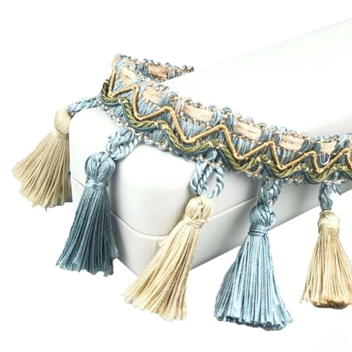 Yurosiay Quasten Spitzenband Fransenborte Spitzenbordüre Zierband Spitzenborte Spitzenbesatz Häkelspitze für DIY Kostüme Bekleidung Vorhang Kleidung Tischdecke Hochzeit 7,5 cm Breit Hellblau 2M Yurosiay Quasten Spitzenband Fransenborte Spitzenbordüre Zierband Spitzenborte Spitzenbesatz Häkelspitze für DIY Kostüme Bekleidung Vorhang Kleidung Tischdecke Hochzeit 7,5 cm Breit Hellblau 2M von Yurosiay