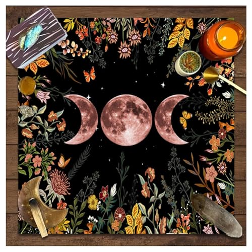 Yurosiay Tarotkarten Tischdecke 49×49cm Vintage Astrologie Tuch Nordischer Stil Mond Blumen Bedruckte Altar Tarot Tischdecke 4# Yurosiay Tarotkarten Tischdecke 49×49cm Vintage Astrologie Tuch Nordischer Stil Mond Blumen Bedruckte Altar Tarot Tischdecke 4# von Yurosiay