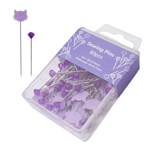 Yurosuis Näh Nadeln | 80 Stück Satin Stecknadeln - Für Basteln Nähen Knöpfe Annähen Reißverschlüsse Einsetzen Schmuck Dekoration Handnähen Schneiderei Yurosuis Näh Nadeln | 80 Stück Satin Stecknadeln - Für Basteln Nähen Knöpfe Annähen Reißverschlüsse Einsetzen Schmuck Dekoration Handnähen Schneiderei von Yurosuis