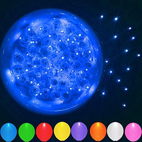 Yusat Runde Kugel-Licht, LED runde Ballon-Lichter, Mini runde Blitzlichter, geeignet für Zuhause, Hochzeit, Party, Dekoration, 100 Stück von Yusat