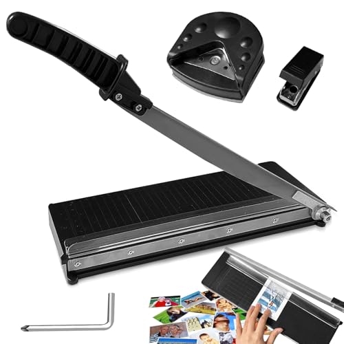 YushengTai Papierschneider, 3-in-1 (Eckfüller und Hole Puncher) Papierschneidemaschine für Bis zu 8 Blätter A4/B5/A5/B6/B7, Schneidemaschine Papier Geeignet für Büros, Schulen, Fotos, Cardboards von YushengTai