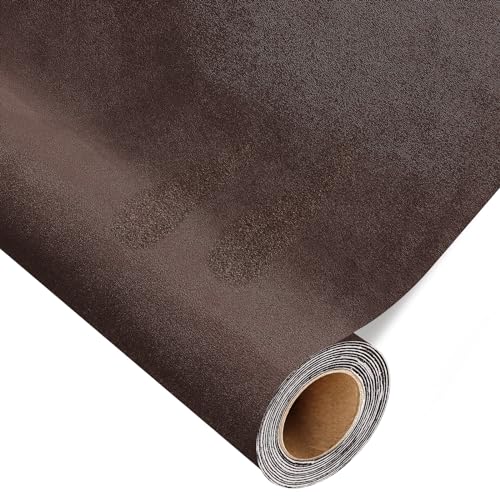 YushengTai Samtstoff Wildlederimitat Stoff Selbstklebend Filzstoff Braun 40x150cm von YushengTai