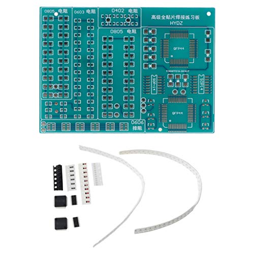 SMD-Teile Schweiß-Übungsplatine Schweiß-DIY Kit 1 Set SMT SMD Komponente Schweiß-Übungs-Board Löten DIY Kit Resitor Diode Transistorstart Lernen Elektronisches Zubehör Werkzeuge Board Löten von Yushu