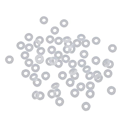 Yushu - 100 Stück Silikon-Gummi-Stopper, Ringe, Armbänder, Lock, Abstandshalter, Perlen, DIY-Schmuckherstellung, Zubehör, transparente Silikon-Charms, geeignet für Add-a-Bead-Armbänder von Yushu