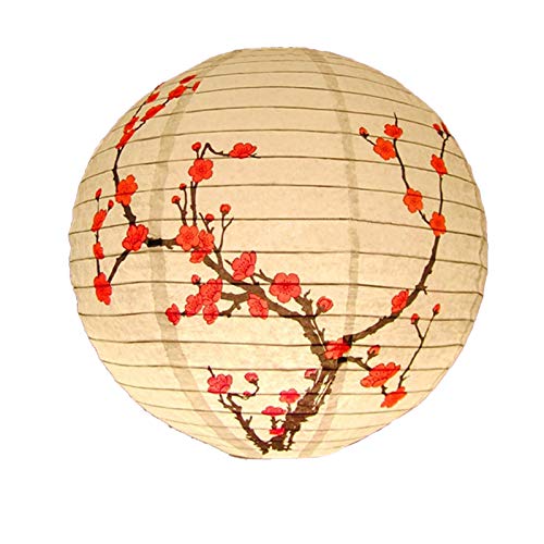 Yushu 30 cm runde Papierlaterne, Lampenschirm im chinesischen Stil, für Restaurant, Heimdekoration, chinesische Laternen, bemaltes Muster, Festival, Hängelampe aus Stoff für den Außenbereich von Yushu