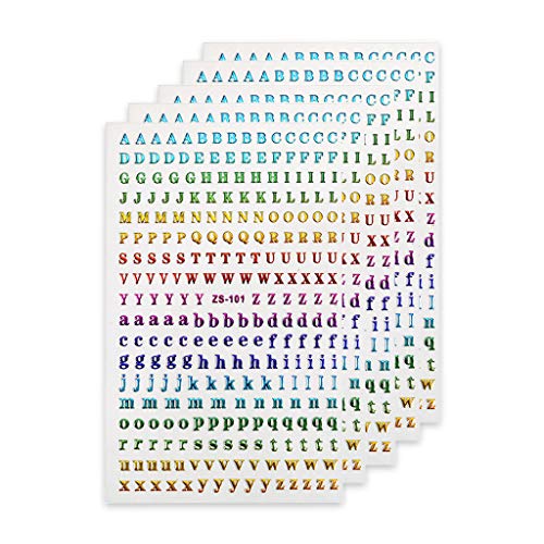 Yushu 5 Bögen 3D-Buchstaben Chunky Glitter Nail Art Dekorative Aufkleber UV Epoxidharz Form Füllungen DIY Handwerk Zubehör Nail Art Aufkleber Selbstklebend von Yushu