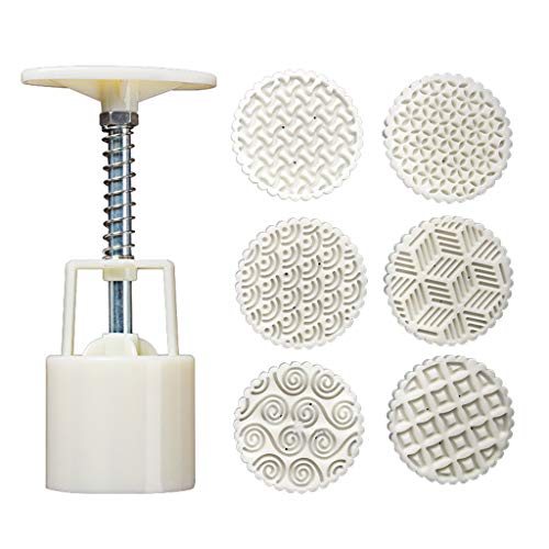 Yushu 63 g Mondkuchenform 6 geometrische Stempel Keksausstecher Handpresse grüne Bohnenkuchen Mondkuchenform DIY Keksstempel Mondkuchen Pressformen Yushu 63 g Mondkuchenform 6 geometrische Stempel Keksausstecher Handpresse grüne Bohnenkuchen Mondkuchenform DIY Keksstempel Mondkuchen Pressformen von Yushu