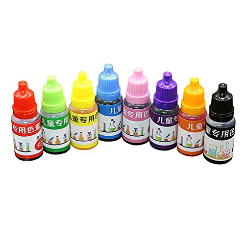 Yushu - 8 Farben handgefertigtes Pigment, 10 ml, flüssiges Epoxidharz-Pigment, selbstgemachte Farbstoffe, Gelee-Schmuckherstellung, Farbstoffe, Epoxid-Kerze, Seife, Pigment, Farbe verfeinern von Yushu