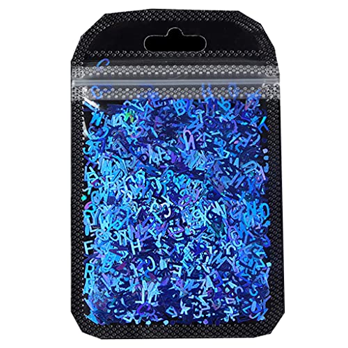 Yushu - Englische Buchstaben, Glitzer-Pailletten, Flocken, Harz, UV-Epoxid-Form-Füllungen, Nagelkunst-Dekorationen, funkelndes buntes Konfetti-Glitzer, für DIY-Handwerk, Schmuckherstellung. von Yushu