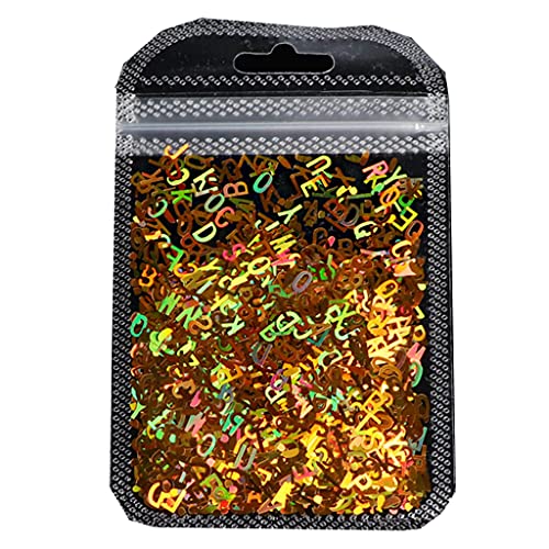 Yushu - Englische Buchstaben, Glitzer-Pailletten, Flocken, Harz, UV-Epoxid-Form-Füllungen, Nagelkunst-Dekorationen, funkelndes buntes Konfetti-Glitzer, für DIY-Handwerk, Schmuckherstellung. Yushu - Englische Buchstaben, Glitzer-Pailletten, Flocken, Harz, UV-Epoxid-Form-Füllungen, Nagelkunst-Dekorationen, funkelndes buntes Konfetti-Glitzer, für DIY-Handwerk, Schmuckherstellung. von Yushu