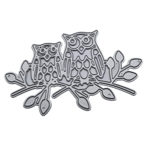 Yushu - Metall-Stanzformen mit Eulen-Motiv, für Bastelarbeiten, Scrapbooking, Album, Papierkarten, Schablone, für Bastelarbeiten, Sammelalben und Briefmarken, für Halloween-Dekoration. von Yushu