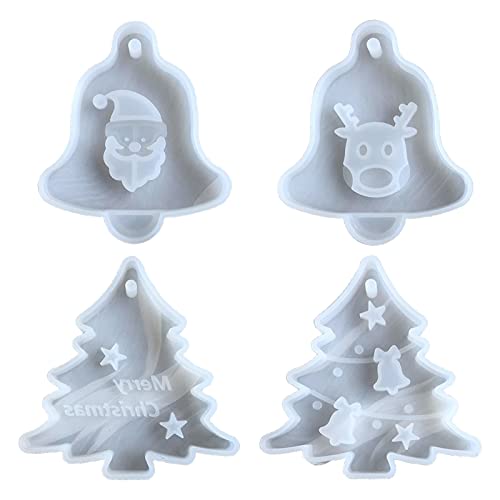 Yushu - Weihnachtsbaum-Glocke, Elch-Anhänger, Harzform, Gieß-Silikonform, Kristall-Epoxidharz-Form, Weihnachtsform, Anhängerdekoration, für Weihnachtsbaumdekoration. Yushu - Weihnachtsbaum-Glocke, Elch-Anhänger, Harzform, Gieß-Silikonform, Kristall-Epoxidharz-Form, Weihnachtsform, Anhängerdekoration, für Weihnachtsbaumdekoration. von Yushu