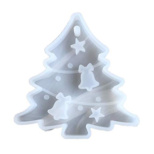 Yushu - Weihnachtsbaum-Glocke, Elch-Anhänger, Harzform, Gieß-Silikonform, Kristall-Epoxidharz-Form, Weihnachtsform, Anhängerdekoration, für Weihnachtsbaumdekoration. von Yushu