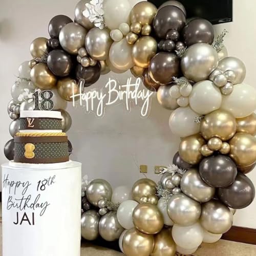 100er Set Metallic Gold Braun Luftballons - Chrom Latex Ballons für Hochzeit, Geburtstag, Babyparty & Partydeko - Helium Geeignet, Perfekte Party-Dekoration 100er Set Metallic Gold Braun Luftballons - Chrom Latex Ballons für Hochzeit, Geburtstag, Babyparty & Partydeko - Helium Geeignet, Perfekte Party-Dekoration von Yusri