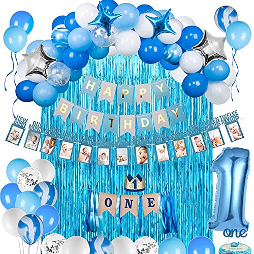 Baby Geburtstag Dekoration ONE Cake Topper 1. Geburtstag Baby Krone Luftballons Party Dekorationen von Yustery