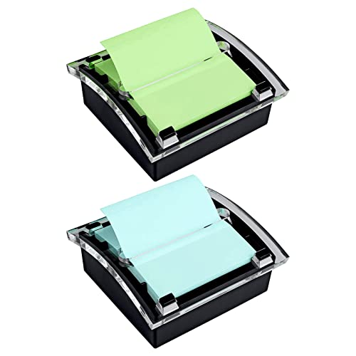 2 Stück Pop-Up-Haftnotizboxen, schwarzer Boden, transparente Oberseite, Haftnotizen-Halter, Notizspender, kleine Haftnotizen-Behälter, bunte Notizen, Pop-Up-Halter für Büro, Krankenhaus, 2 Stück 2 Stück Pop-Up-Haftnotizboxen, schwarzer Boden, transparente Oberseite, Haftnotizen-Halter, Notizspender, kleine Haftnotizen-Behälter, bunte Notizen, Pop-Up-Halter für Büro, Krankenhaus, 2 Stück von Yutesiri