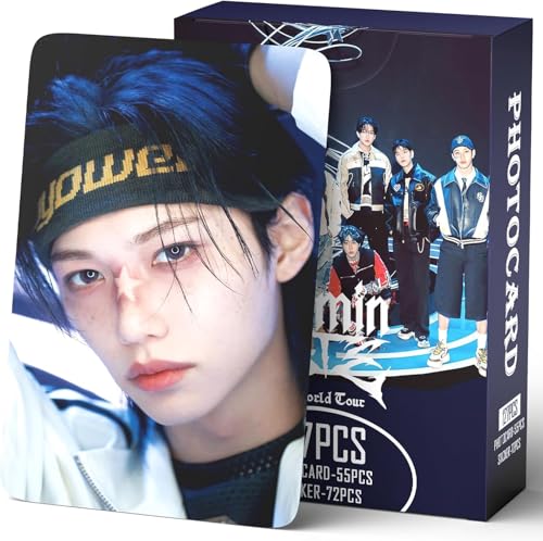 Stray Kids Photocards 127 PCS Stray Kids Hollow Photo Cards Dominate World Tour Photocards Lomo Card Gift Lomo Cards Merch for Boys and Girls (SK) von Yuto