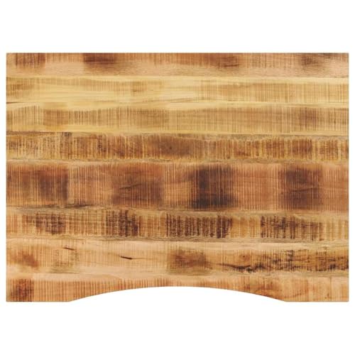 Schreibtischplatte Massivholz Mango 110x80x2,5cm, Unbehandeltes Holz für DIY-Tische, Robuste Tischplatte mit Aussparung für Büro & Esszimmer von YuuSsea