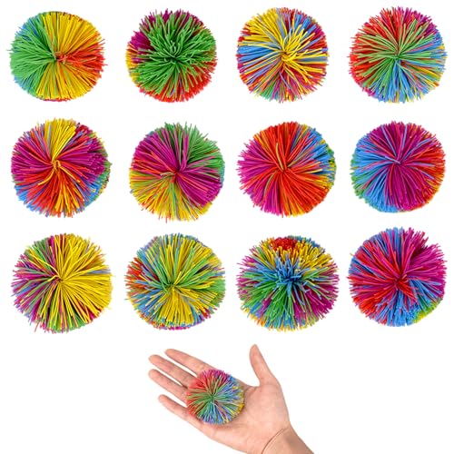 12 Stück Wuschelball Bunte, Regenbogen Kindergeburtstag Mitgebsel Set, Regenbogenball Sensorik Spielzeug Antistressball, Knetball Wutball für Erwachsene, Stressball Jonglierbälle 12 Stück Wuschelball Bunte, Regenbogen Kindergeburtstag Mitgebsel Set, Regenbogenball Sensorik Spielzeug Antistressball, Knetball Wutball für Erwachsene, Stressball Jonglierbälle von Yuuchoringee