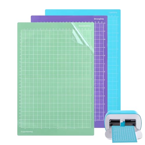 Schneidematte für Cricut Joy Xtra 3 Stück Schneidematte Plotter Selbstklebende Cutting Mat Schneidematten Rutschfest Klebrig Bastelmatte für Plotter Zubehör (1 LightGrip+1 StandardGrip+1 StrongGrip) Schneidematte für Cricut Joy Xtra 3 Stück Schneidematte Plotter Selbstklebende Cutting Mat Schneidematten Rutschfest Klebrig Bastelmatte für Plotter Zubehör (1 LightGrip+1 StandardGrip+1 StrongGrip) von Yuuchoringee
