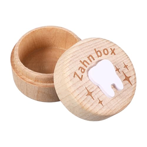 Zahndose Milchzähne Mädchen Jungen, Milchzahndose Mädchen Jungen 3D-Design Zahndose aus Holz, die kleine Zahnbox als Schatzkiste für Wackelzähne, Taufgeschenk oder Geburtstagsgeschenk für Kinder Zahndose Milchzähne Mädchen Jungen, Milchzahndose Mädchen Jungen 3D-Design Zahndose aus Holz, die kleine Zahnbox als Schatzkiste für Wackelzähne, Taufgeschenk oder Geburtstagsgeschenk für Kinder von Yuuchoringee