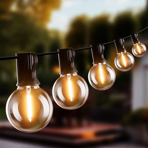 Yuucio Lichterkette Außen 8M, Wasserdicht Wetterfest Outdoor Lichterkette, Lichterkette Glühbirnen Außen LED mit 12+1Plastik Birnen für Aussen Garten Terrasse Party Hochzeit, Warmweiß 2700K Yuucio Lichterkette Außen 8M, Wasserdicht Wetterfest Outdoor Lichterkette, Lichterkette Glühbirnen Außen LED mit 12+1Plastik Birnen für Aussen Garten Terrasse Party Hochzeit, Warmweiß 2700K von Yuucio